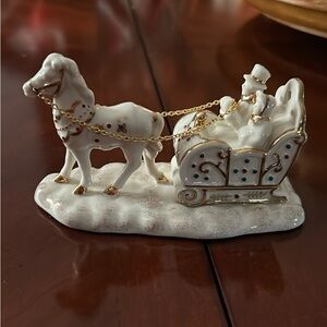 Lenox Mistletoe Park Horse & Sleigh Figurine - Christmas decor